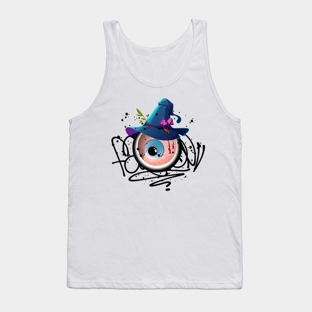 Monster Eye Witch Graffiti Style Tank Top by Mister Graffiti